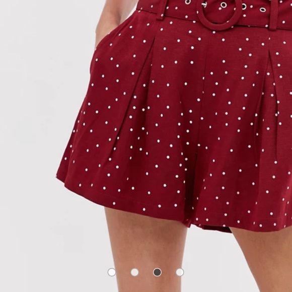 Moon River Polka Dot Belted Short - Picture 4 of 11